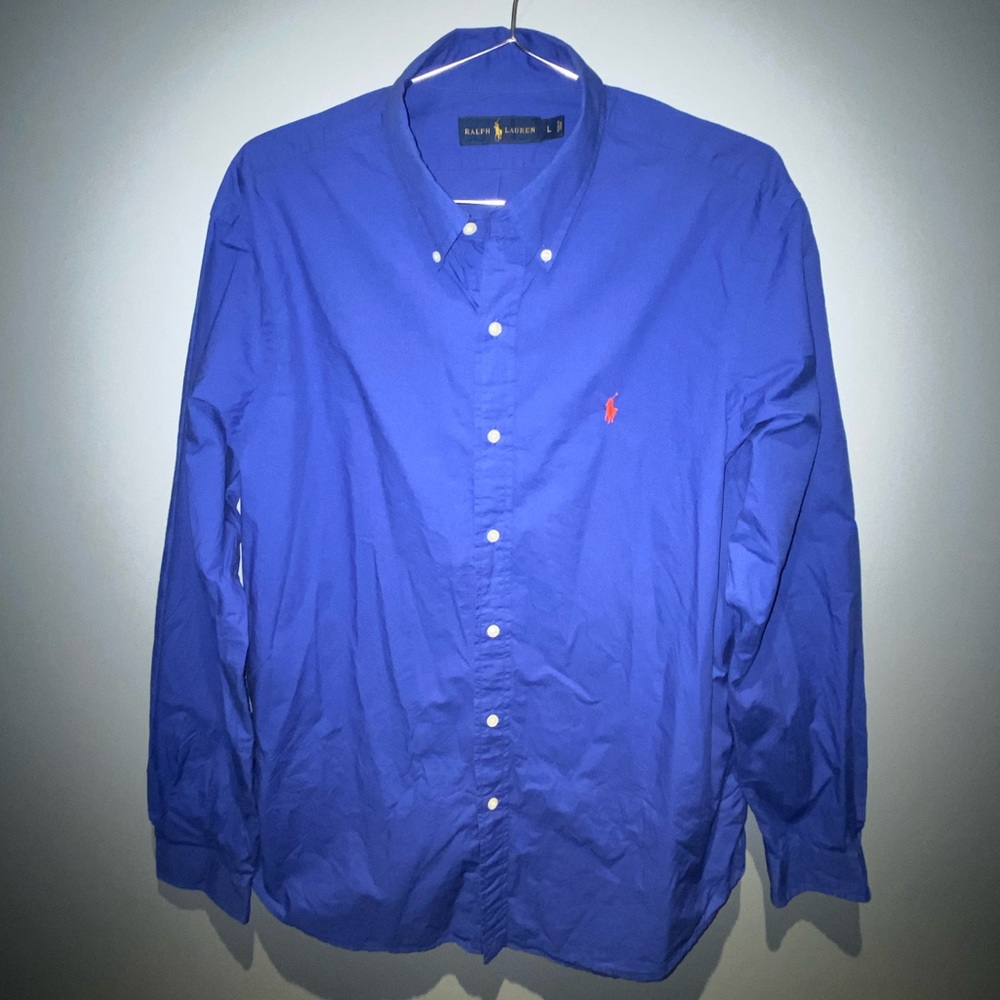 Polo Ralph Blue Lauren Button Down Shirt